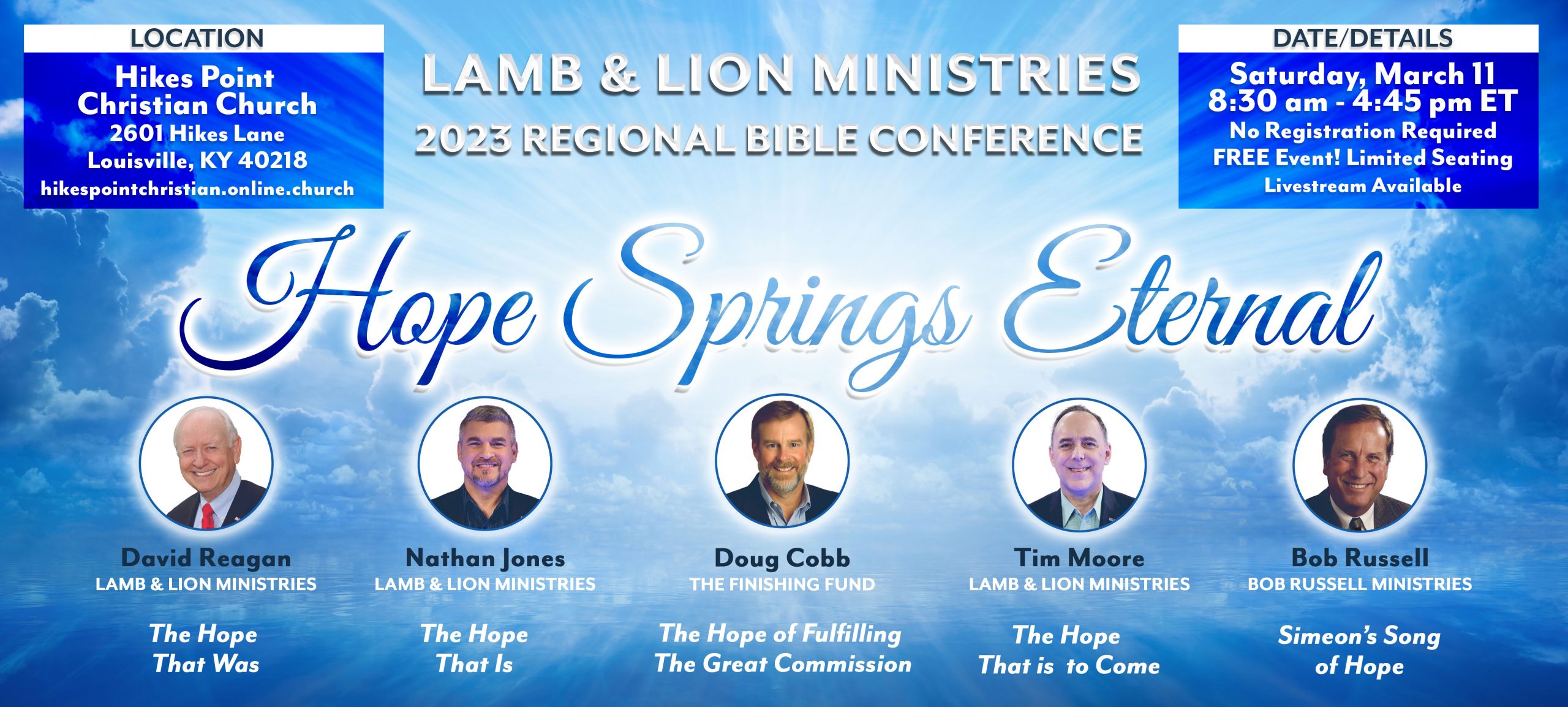 Lamb & Lion Ministries Regional Bible Conference | Mar 11, 2023