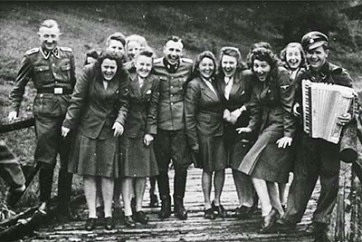 Auschwitz guards celebrating the killing of Jews