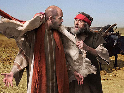 Elijah passes his mantle to Elisha