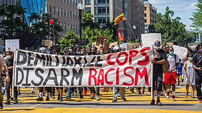 Protesters in Washington, D.C. in June 2020
