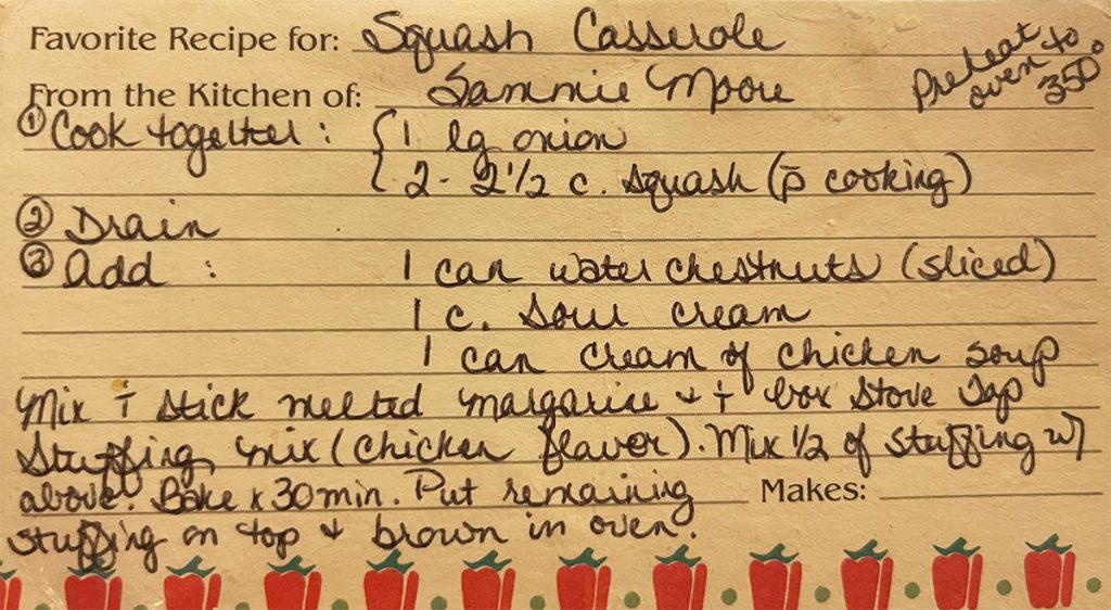 Squash Casserole Recipe