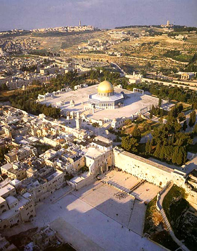 The Temple Mount and Mount of Olives