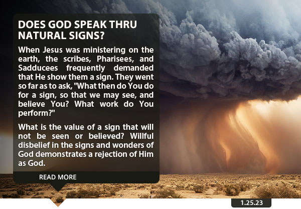 Does God Speak Thru Natural Signs?